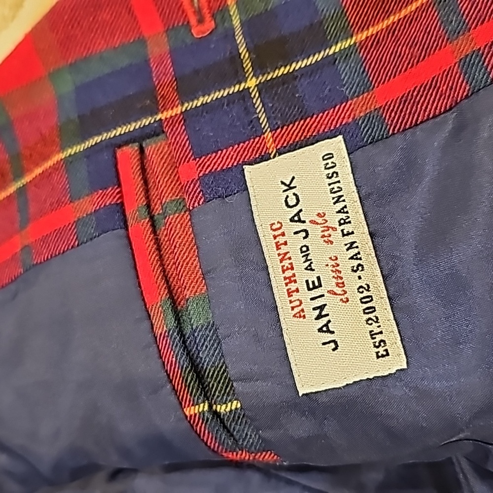 Janie and Jack plaid blazer - Picture 7 of 9